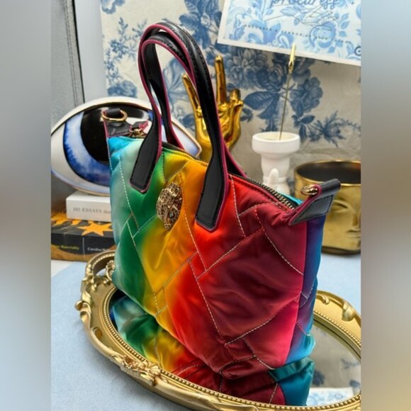 🆕 KURT GEIGER LONDON 🧿 NWOT Small Recycled Shopper Crossbody Bag, Rainbow - Picture 6 of 15